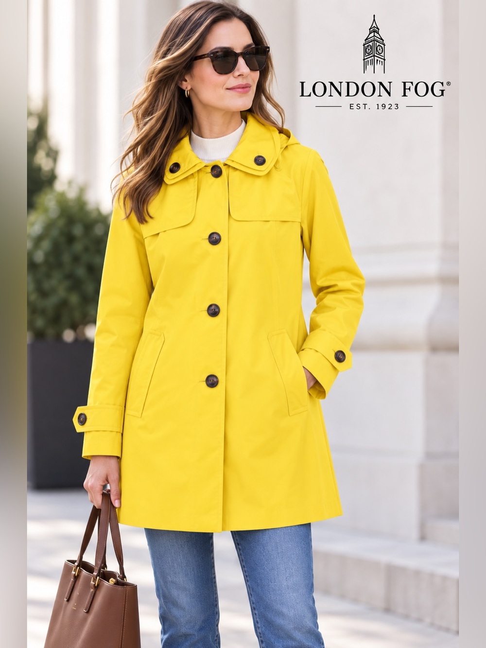 NWT Gorgeous & Classy London Fog Trench Hooded Coat.